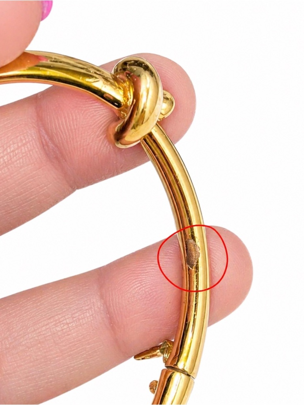 Kate Spade Sailor’s Knot Gold-Tone Hinged Bangle Bracelet - Picture 4 of 4